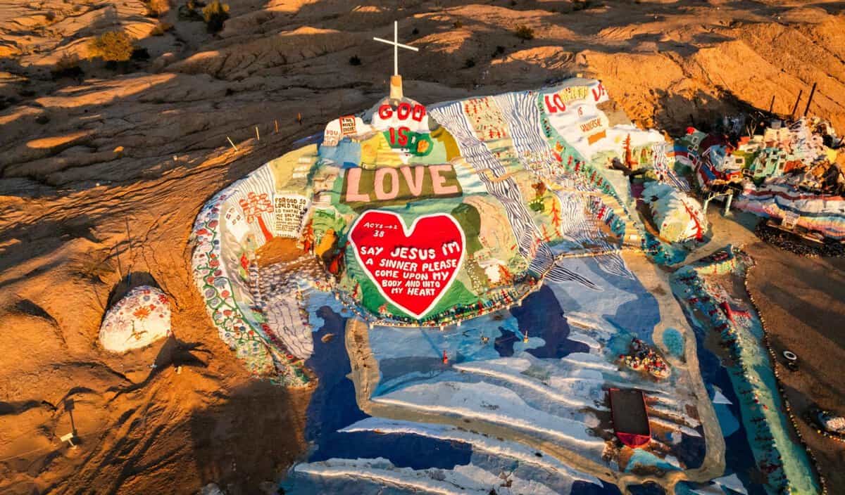 Salvation Mountain Near East Jesus inspired Charlie to start building his own never ending art project