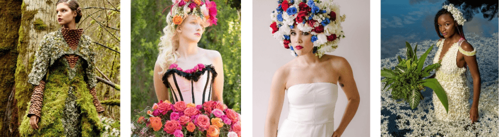 Previous dresses from American Flowers Week. Image courtesy of Slow Flowers.