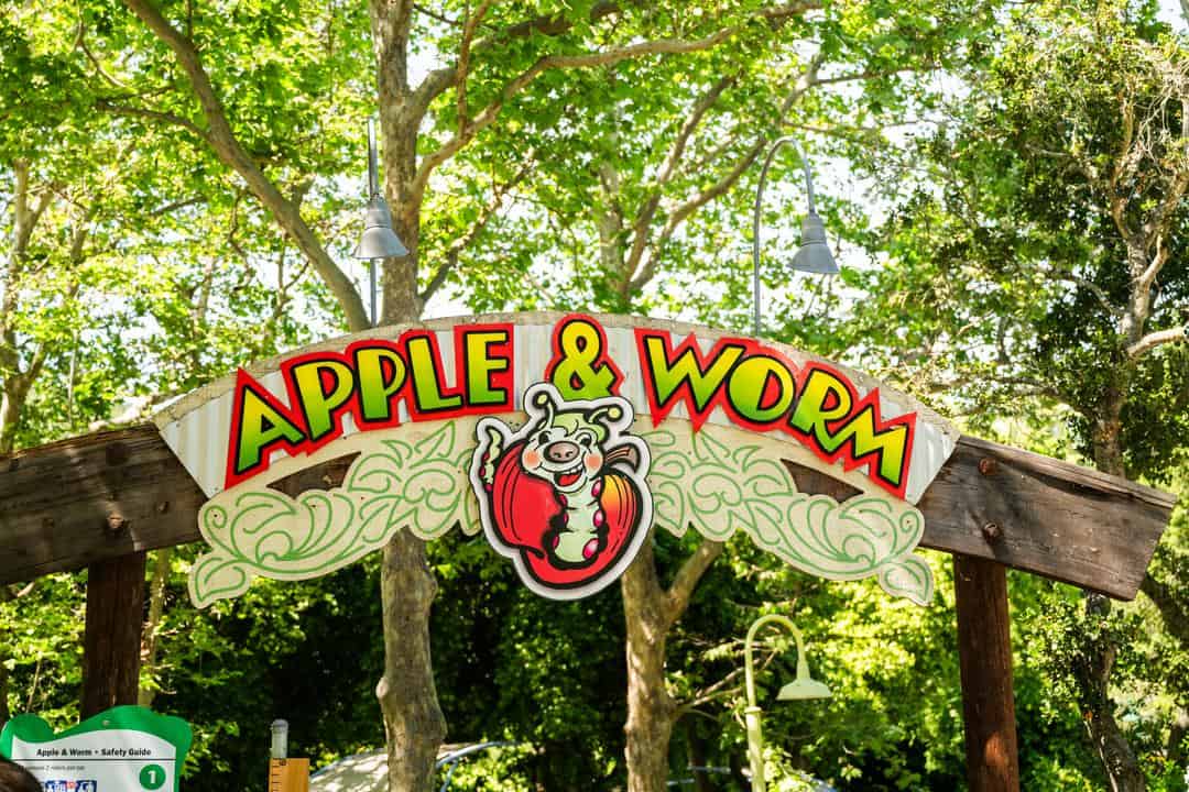 Apple and Worm ride at Gilroy Gardens