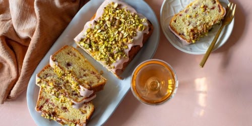 Pistachio Lemon Strawberry Pound Cake Recipe