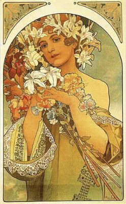 Flower, by Alphonse Mucha - one of the paintings that inspired Jenny's creation