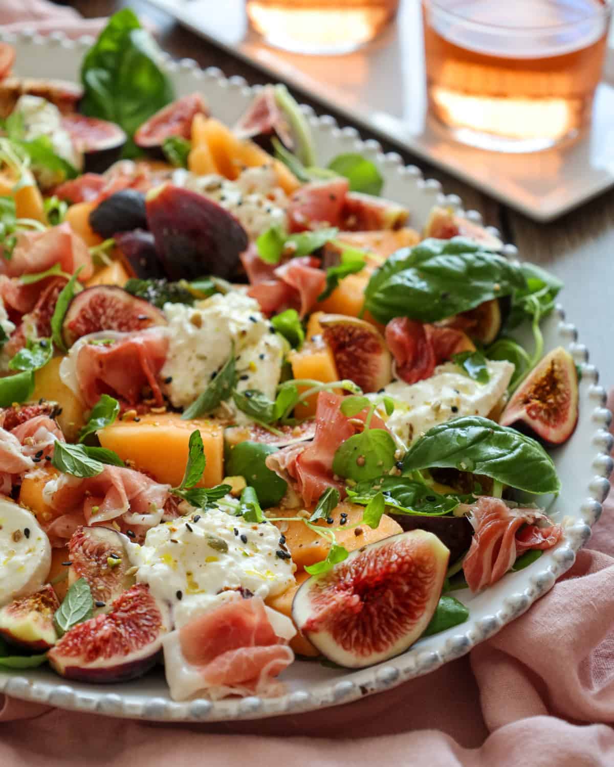 fig melon and dukkah salad from A Girl Defloured