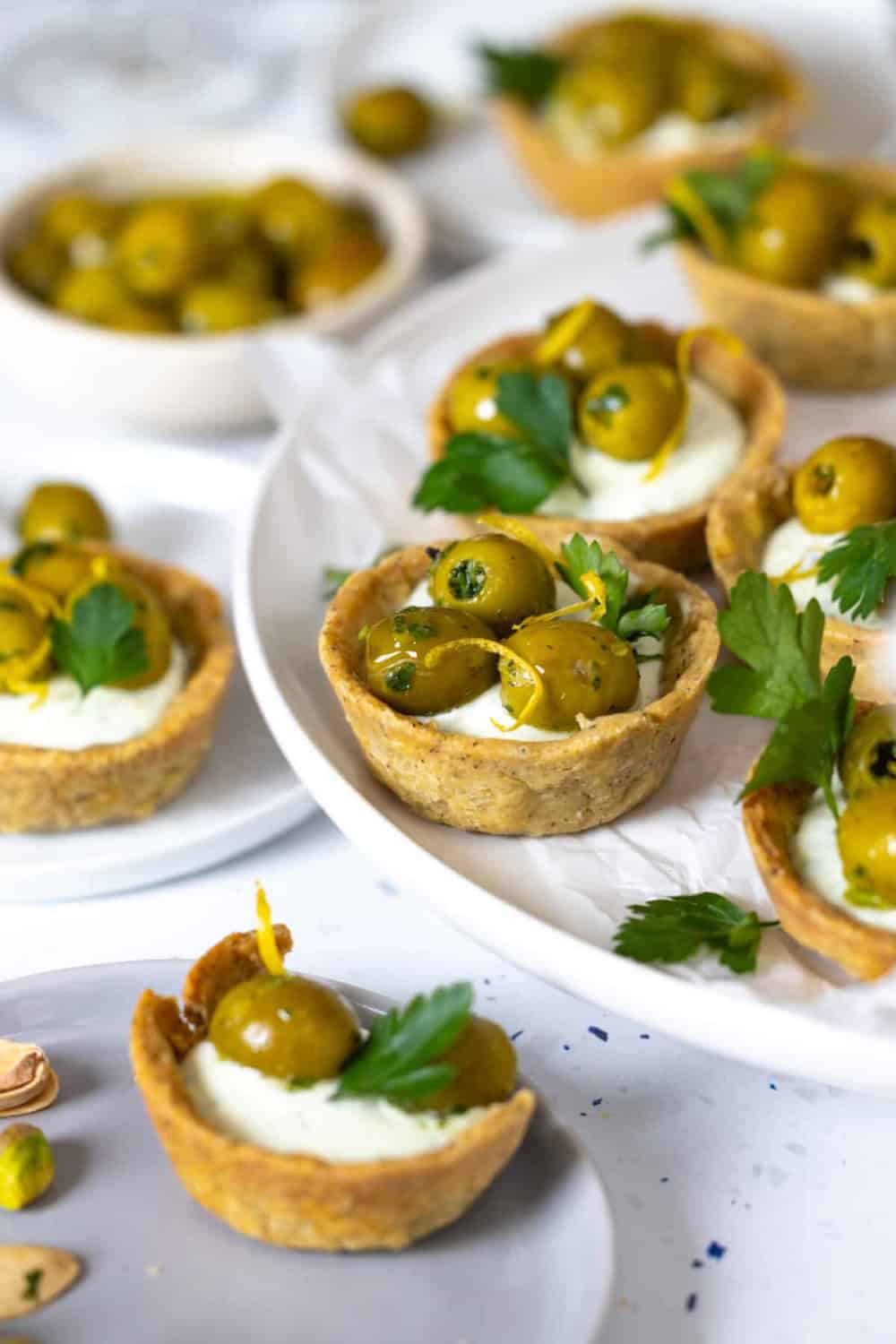 olive recipe for goat cheese tartlets