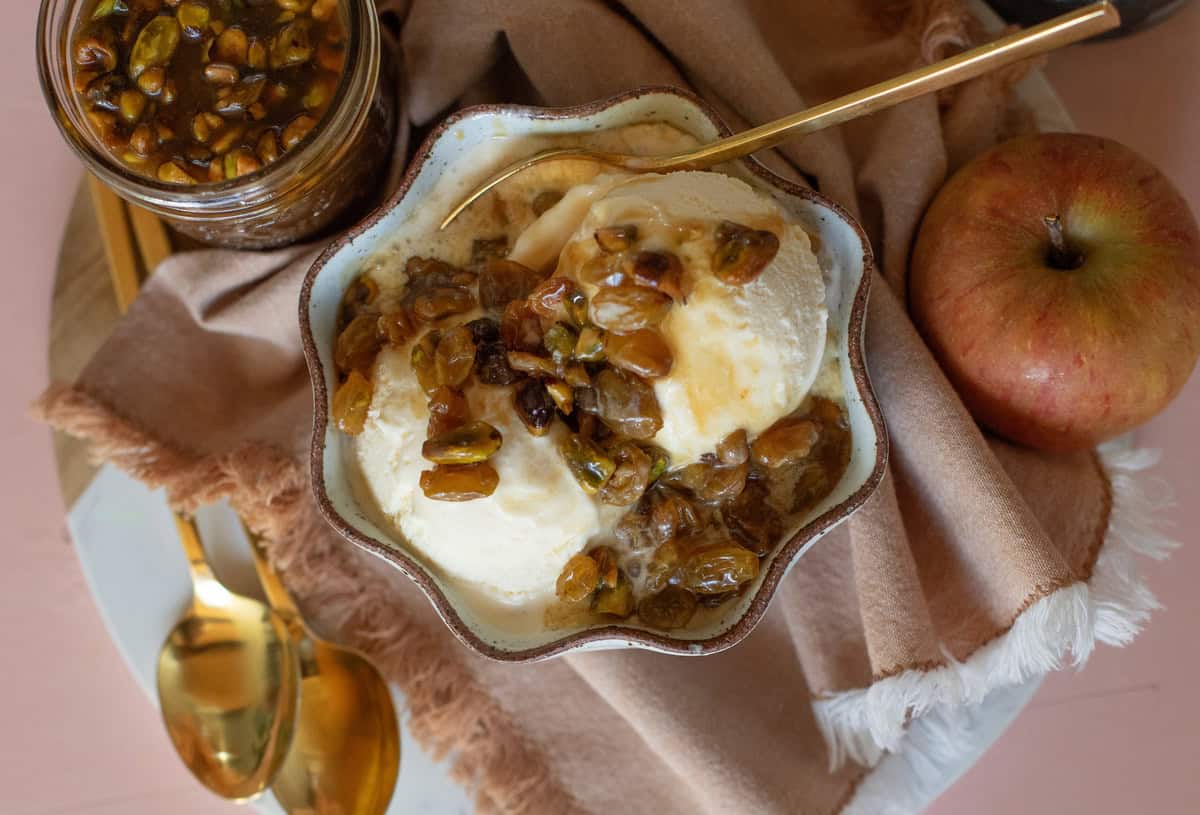 A Decadent Salted Rum Raisin Honey Caramel Sauce Recipe