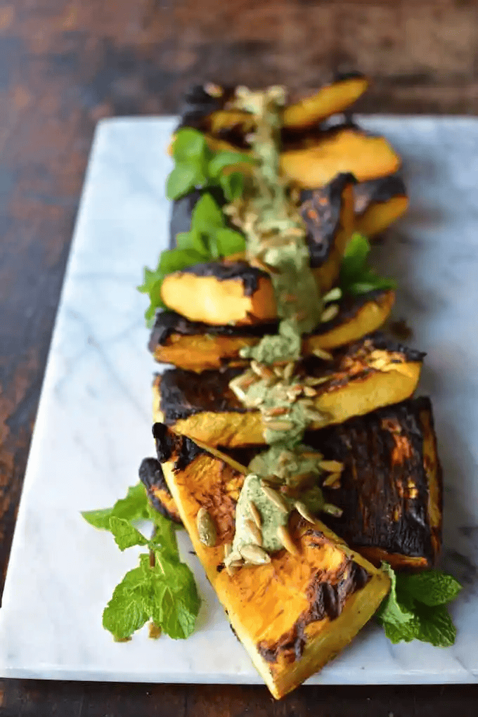 grilled pumpkin steaks