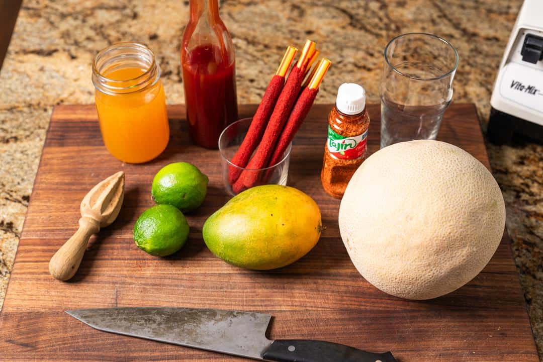 Ingredients used to make mangonada