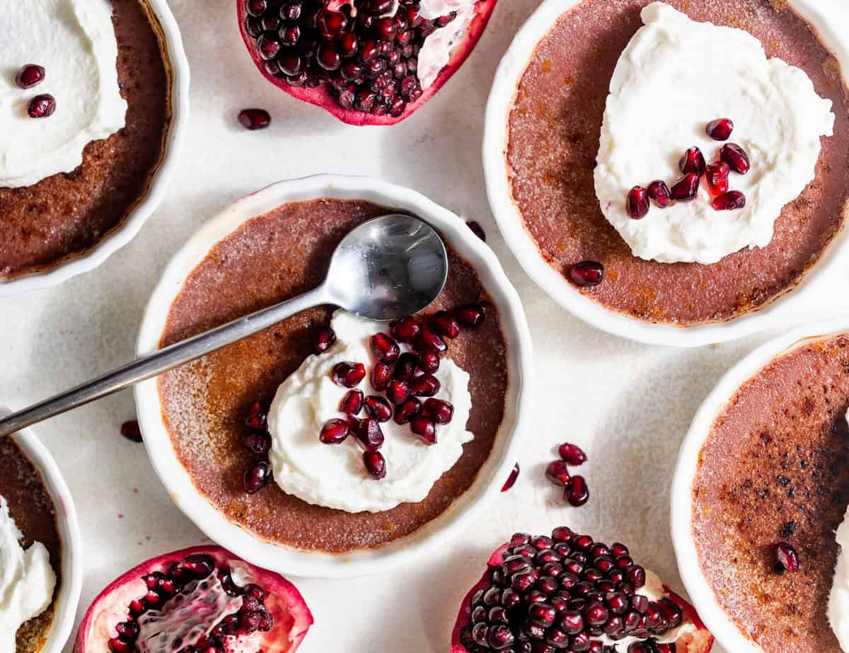 Pomegranate Creme Brulee from Britney Breaks Bread