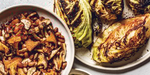 The Bean Book’s Roasted Cabbage Recipe with Heirloom Beans