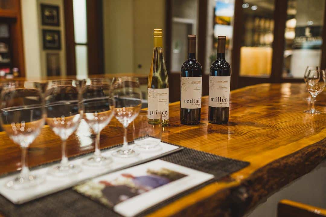 Tasting room at Lange Twins Winery in Lodi, CA