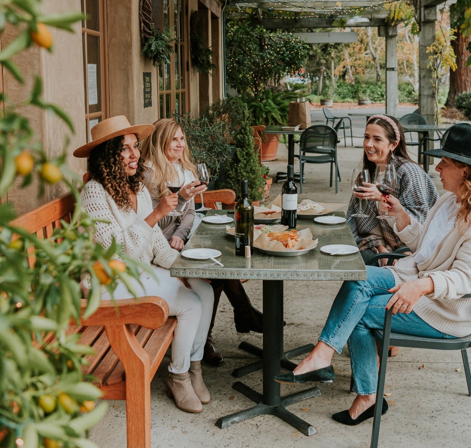 women enjoying a meal at Wine and Roses in Lodi