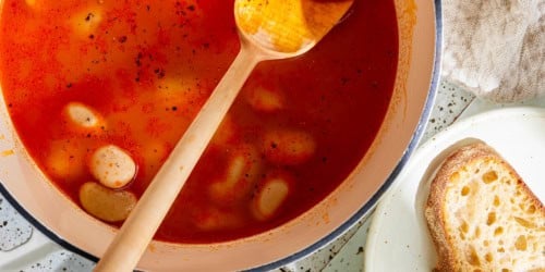Erin Alderson’s Brothy Beans with Tomato + Miso