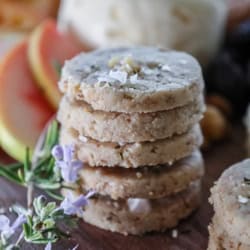 stack of homemade walnut crackers