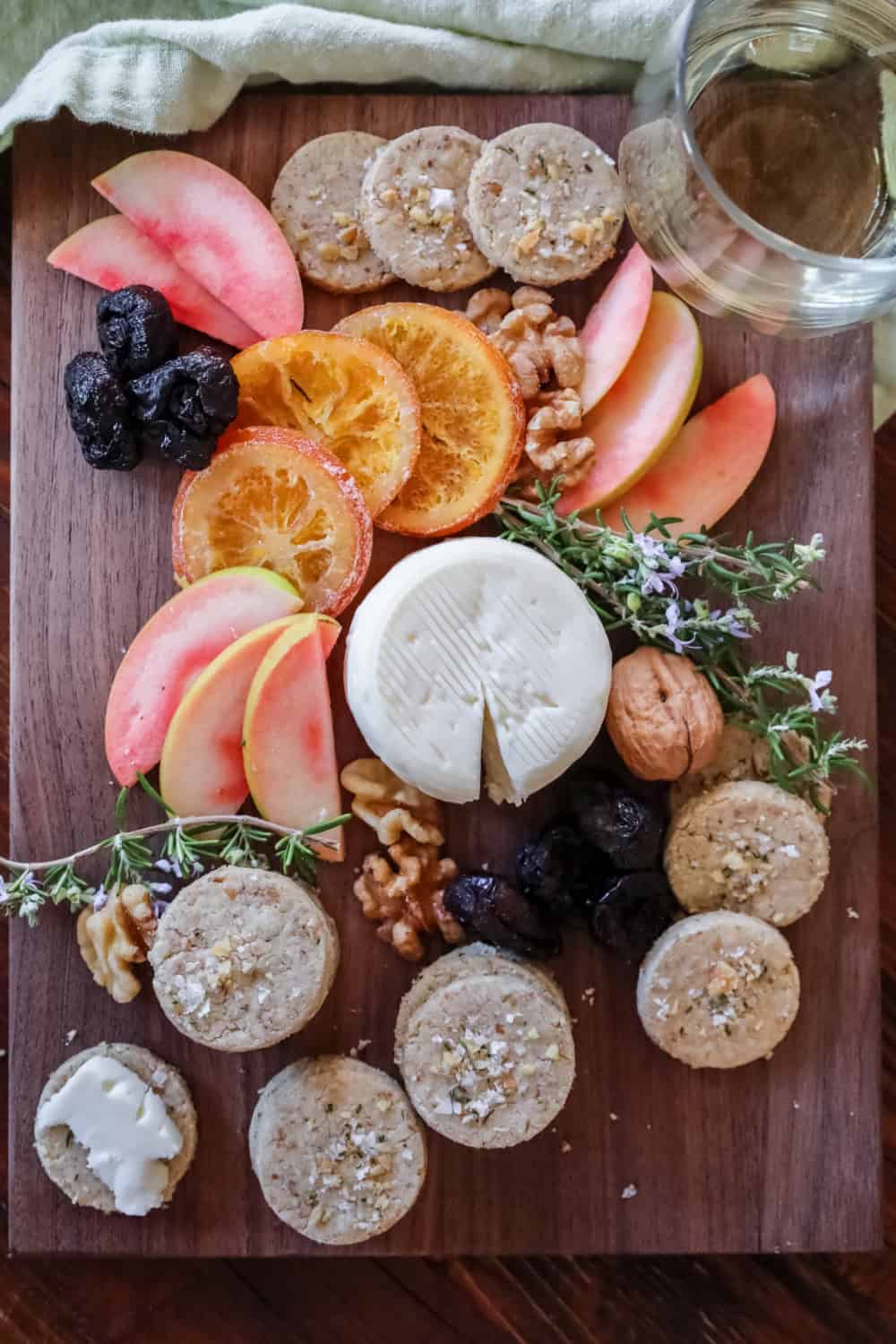 overhead shot of homemade walnut crackers