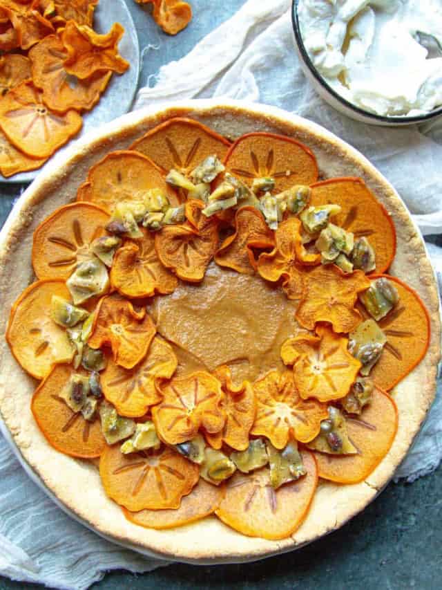 Persimmon Season: The Best Persimmon Pie with Almond Crust