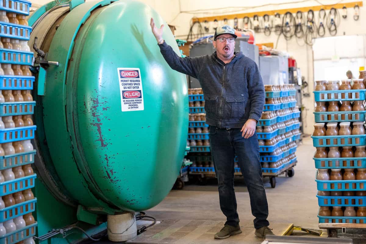 autoclave steam sanitizer at Gourmet Mushrooms mushroom farm