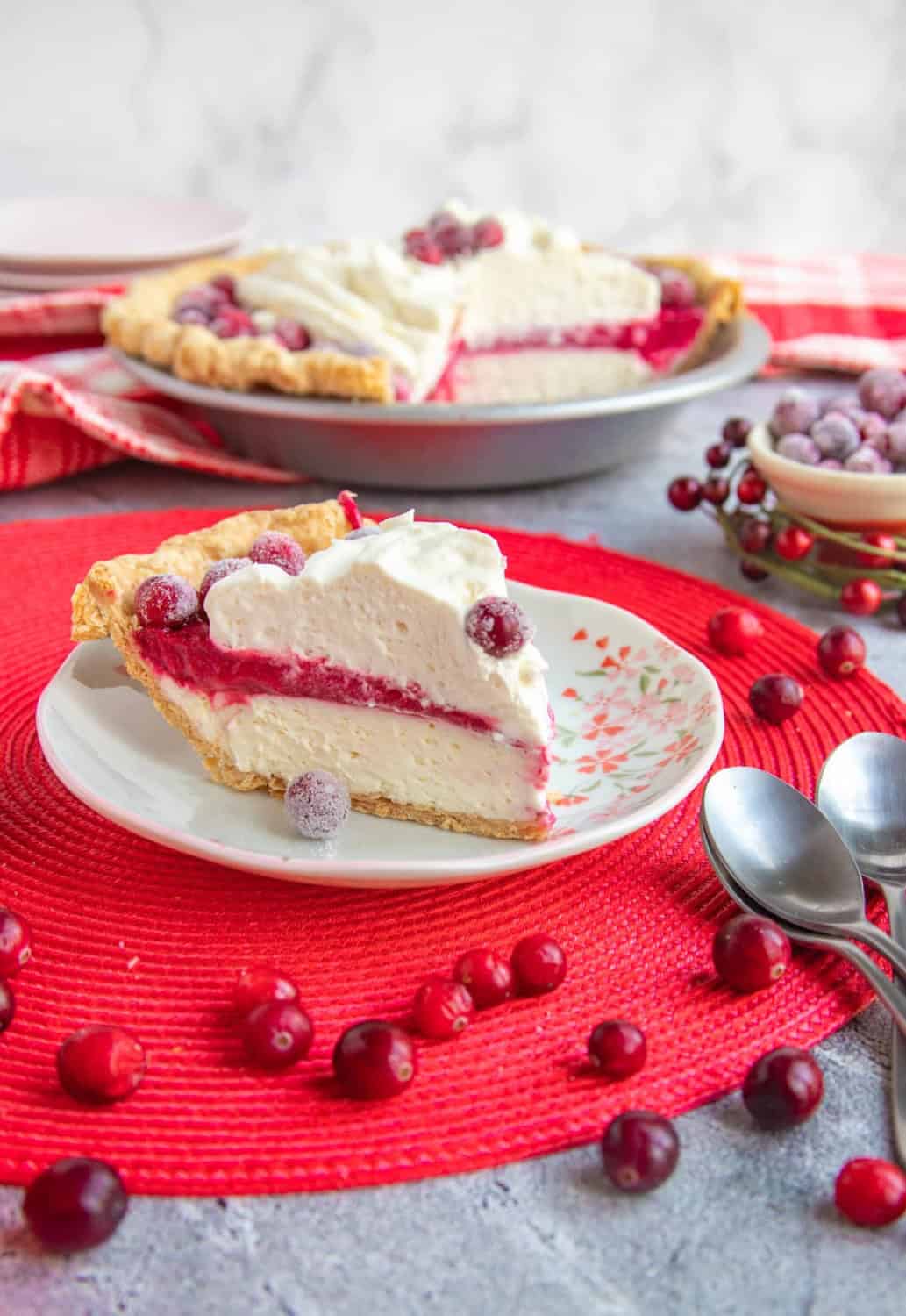 cranberry cheesecake pie