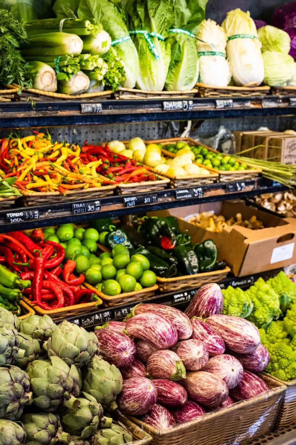 fresh produce at Oxbow Public Market