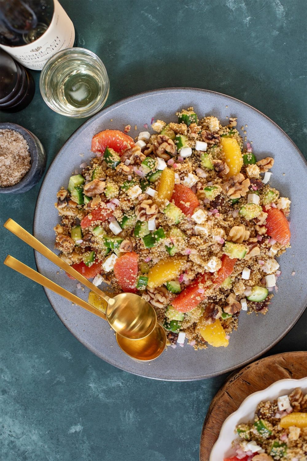 Citrus Walnut Quinoa Feta Salad Recipe from Salt & Wind.