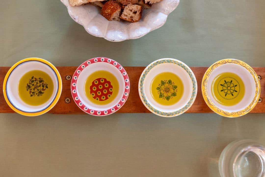 flavored olive oil line up at McEvoy Ranch