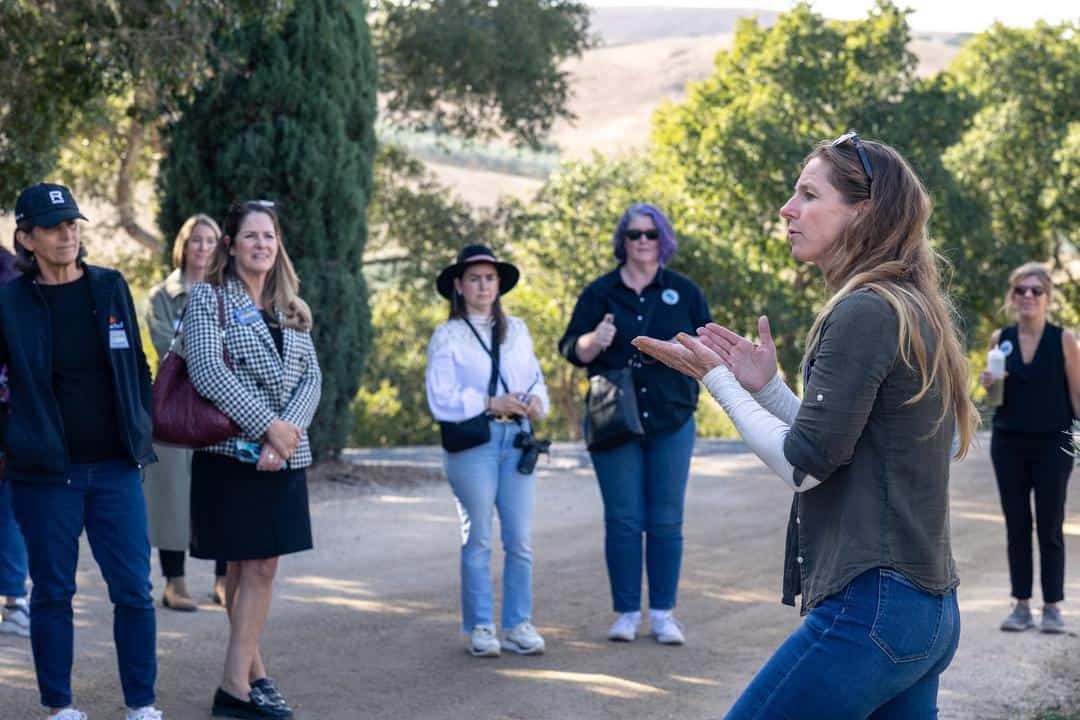 Samantha Dorsey leading a tour of McEvoy Ranch