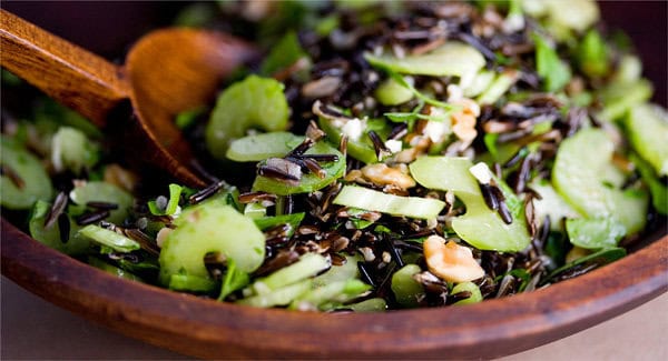 Celery Walnut and Wild Rice Salad from the New York Times