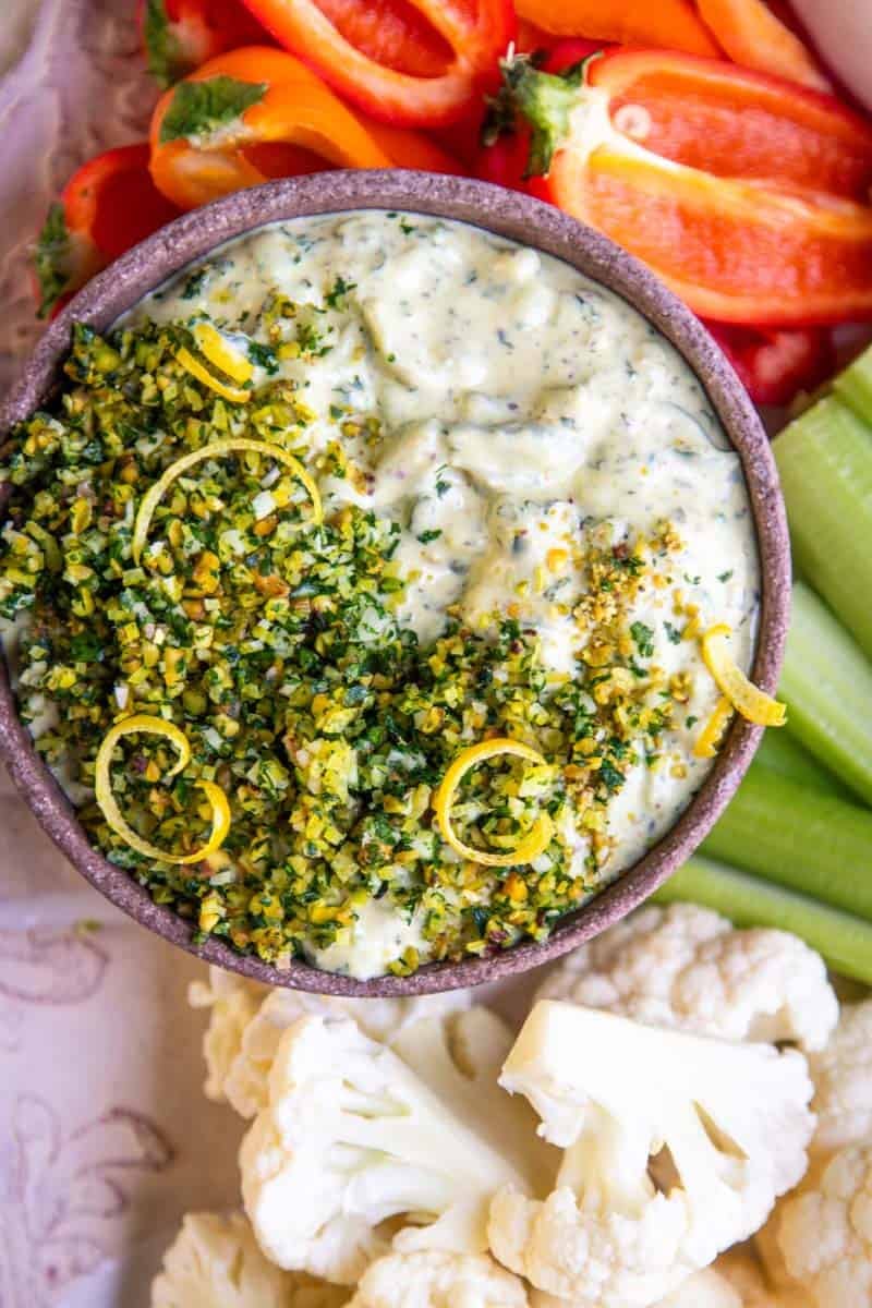 A Tzatziki Sauce Recipe with Pistachio Butter and Herbs