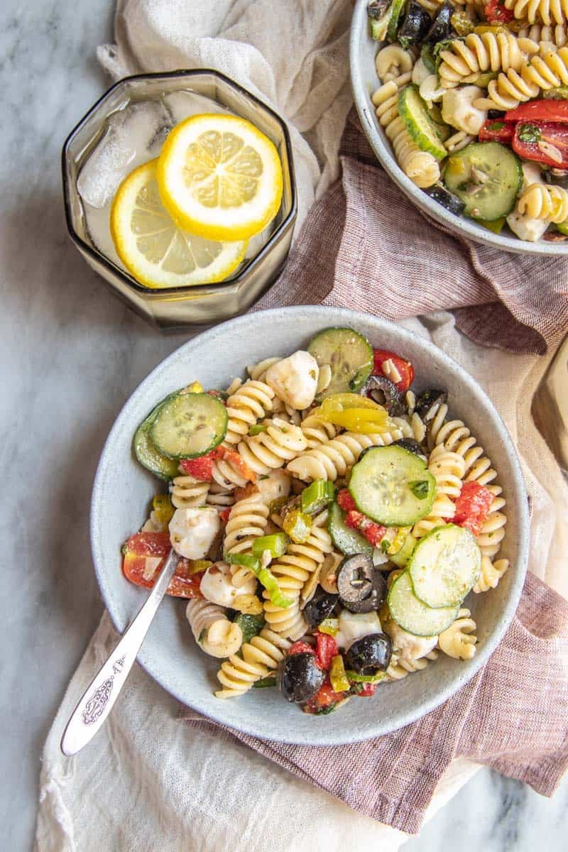 An Easy Pickled Pepper Pasta Salad Recipe