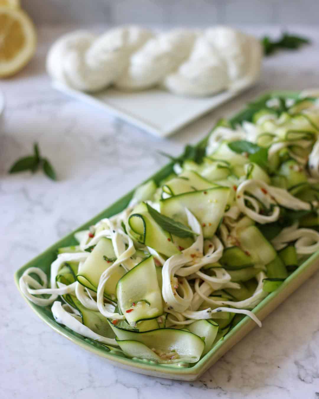 Armenian String Cheese Zucchini Salad