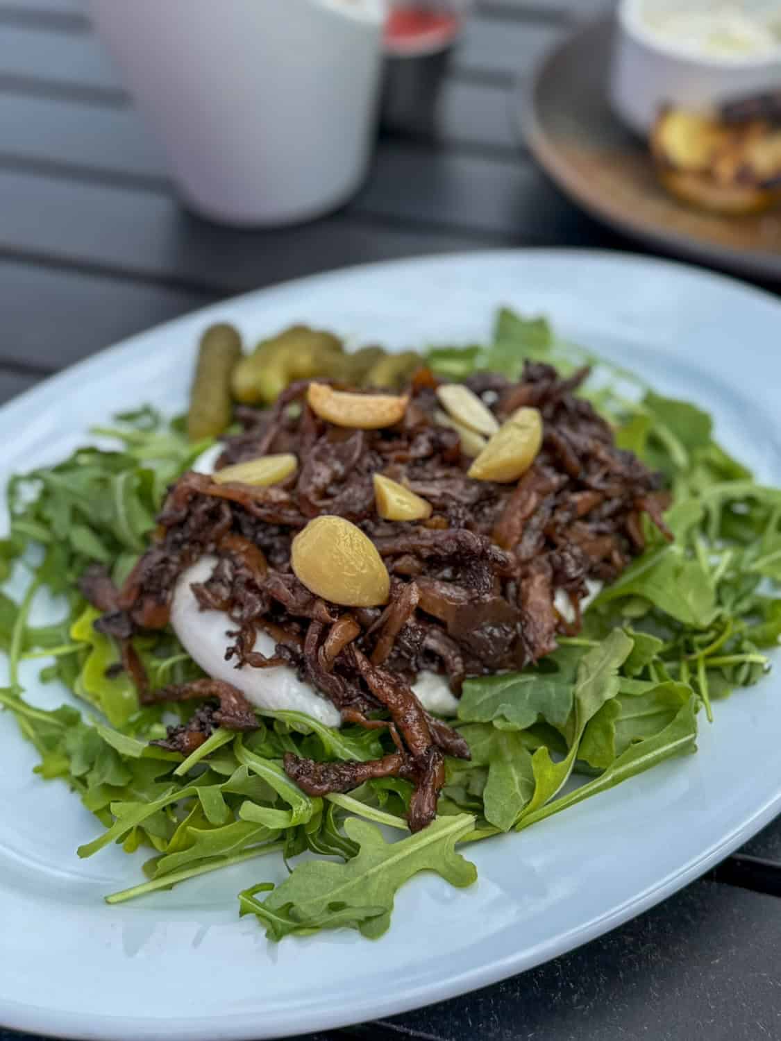 salad with mighty cap mushrooms