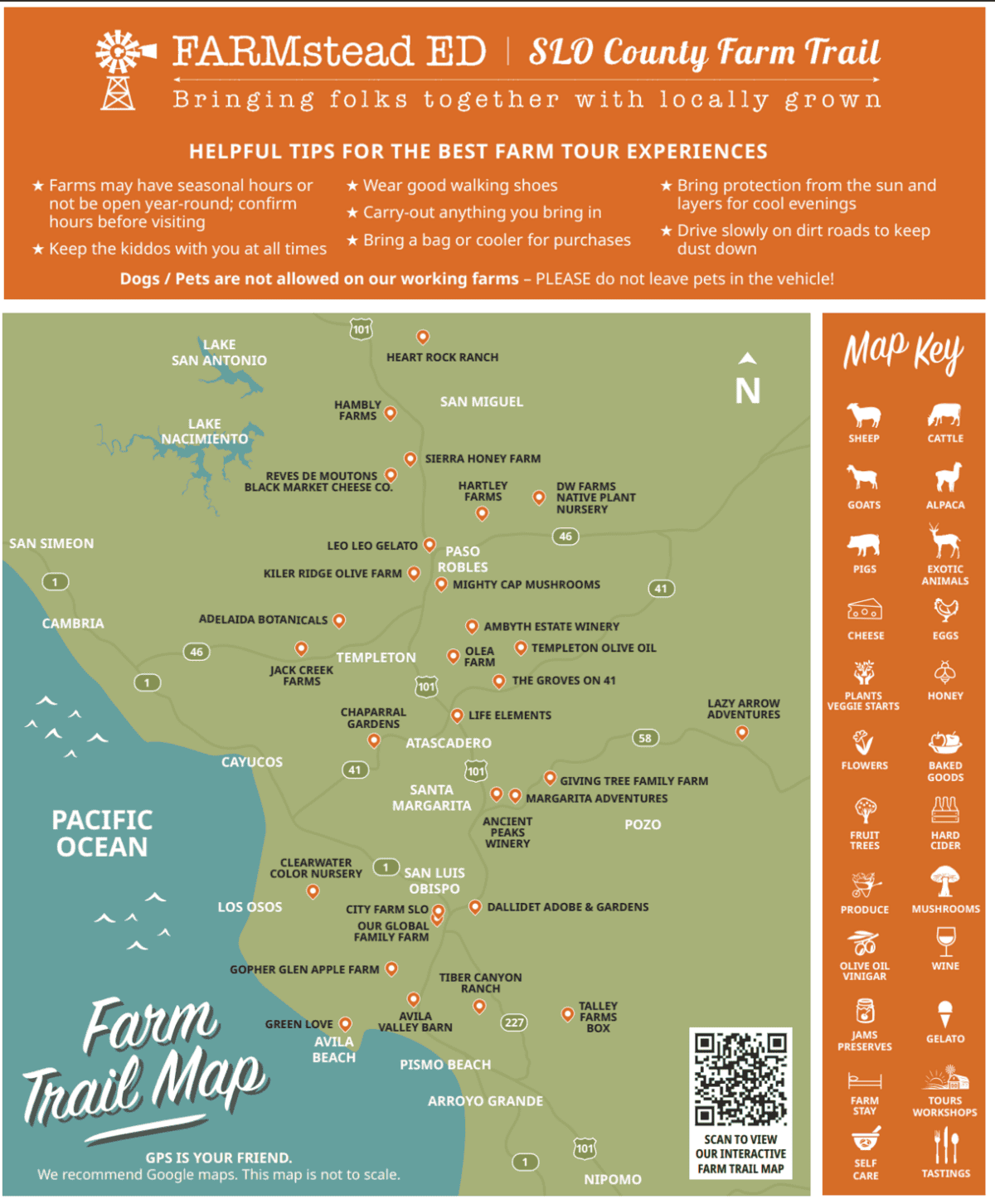 SLO County Farm Trail Map