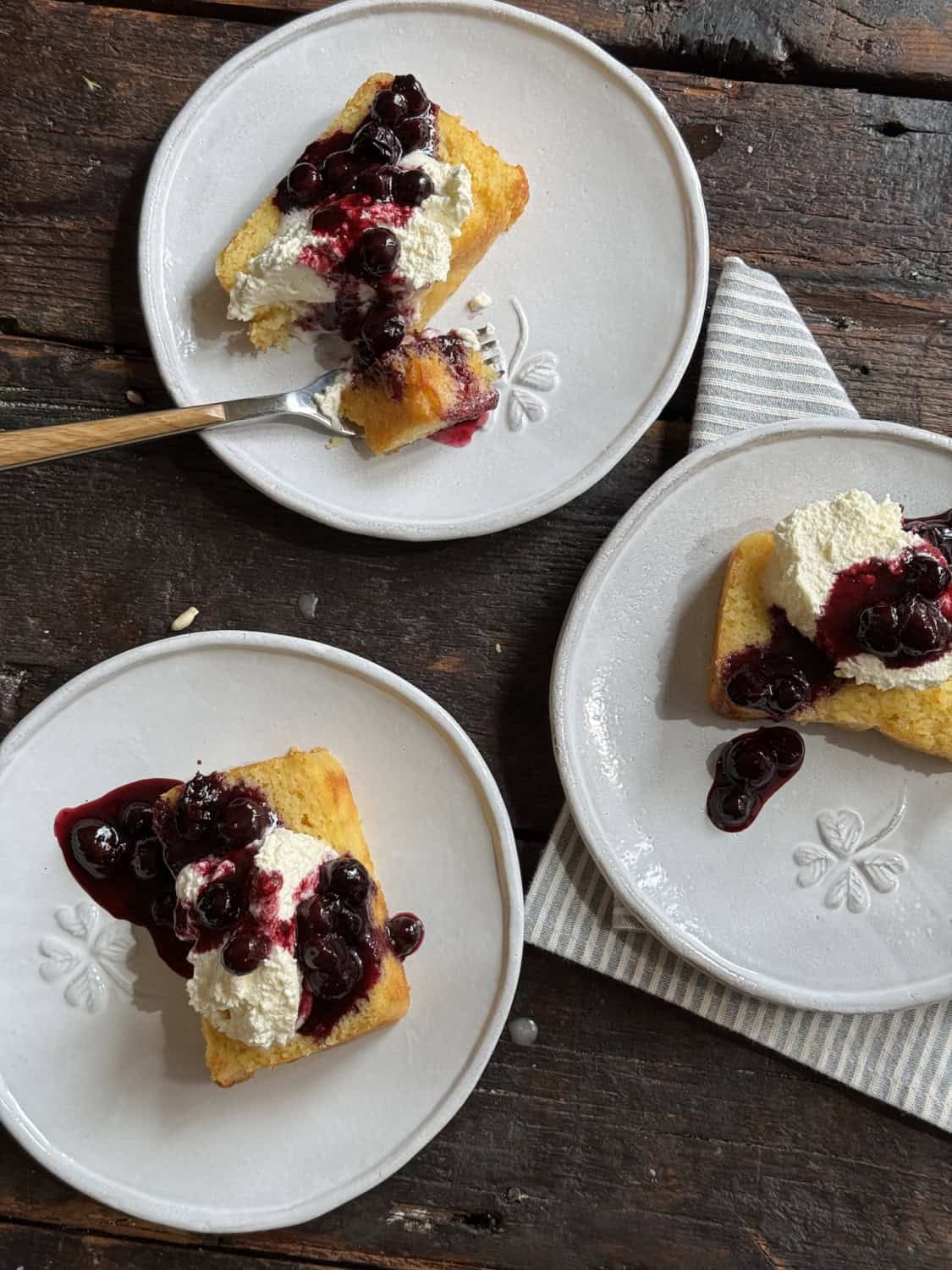 blueberry compote on cake