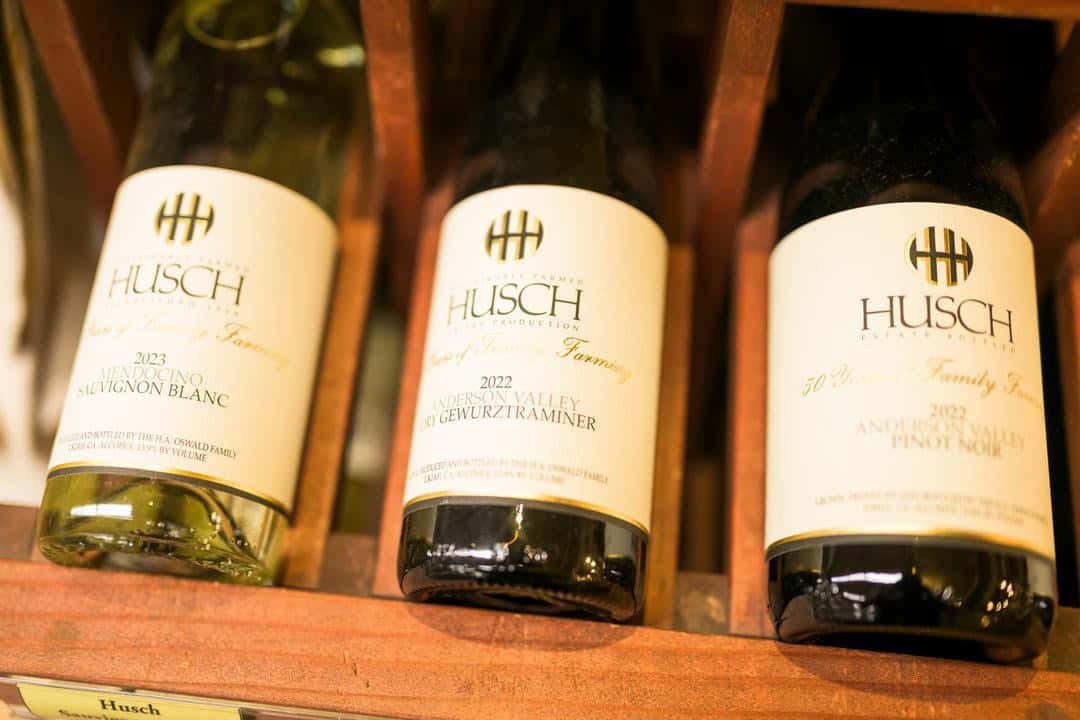 Husch Wines - one of the California producers offered at Olive Pit