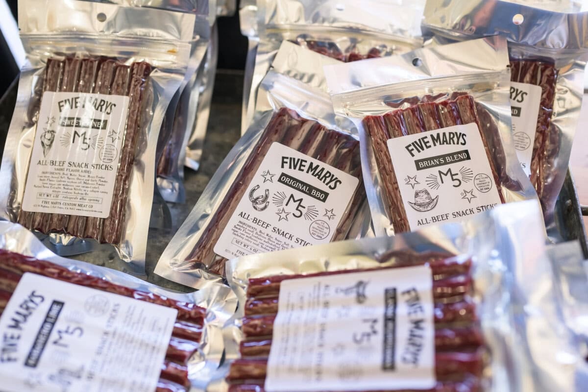 Beef sticks from Five Marys Ranch
