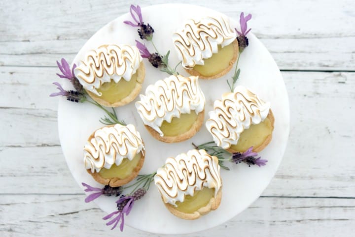 Lavender Lemon Mini Tarts from A Girl Defloured