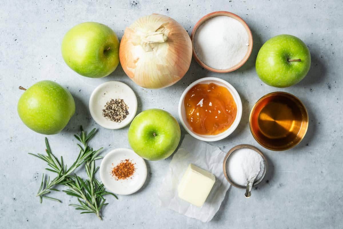 ingredients for savory apple tarts