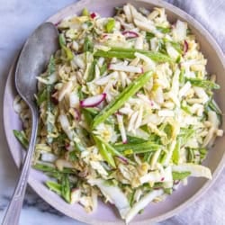 Final dish Napa Cabbage Slaw.