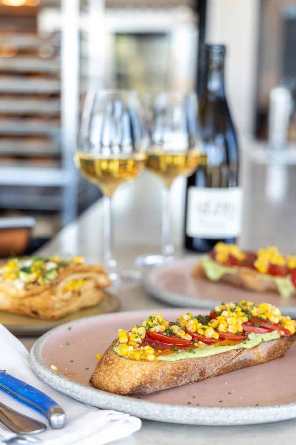 CA GROWN specials at Franquette including a tomato bruschetta