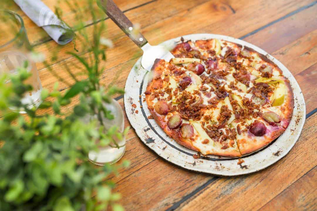 pizza served at Rancho Capistrano Winery 