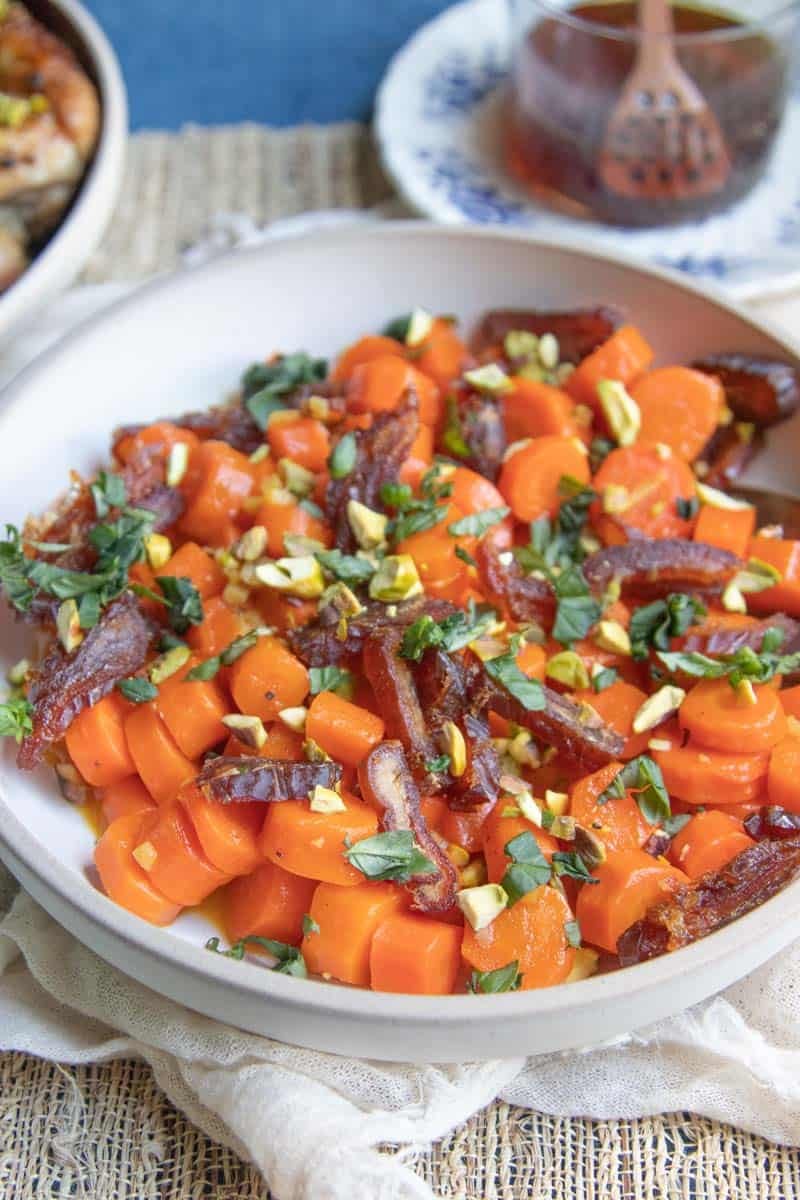 Close up of Honey Butter-Glazed Carrots.