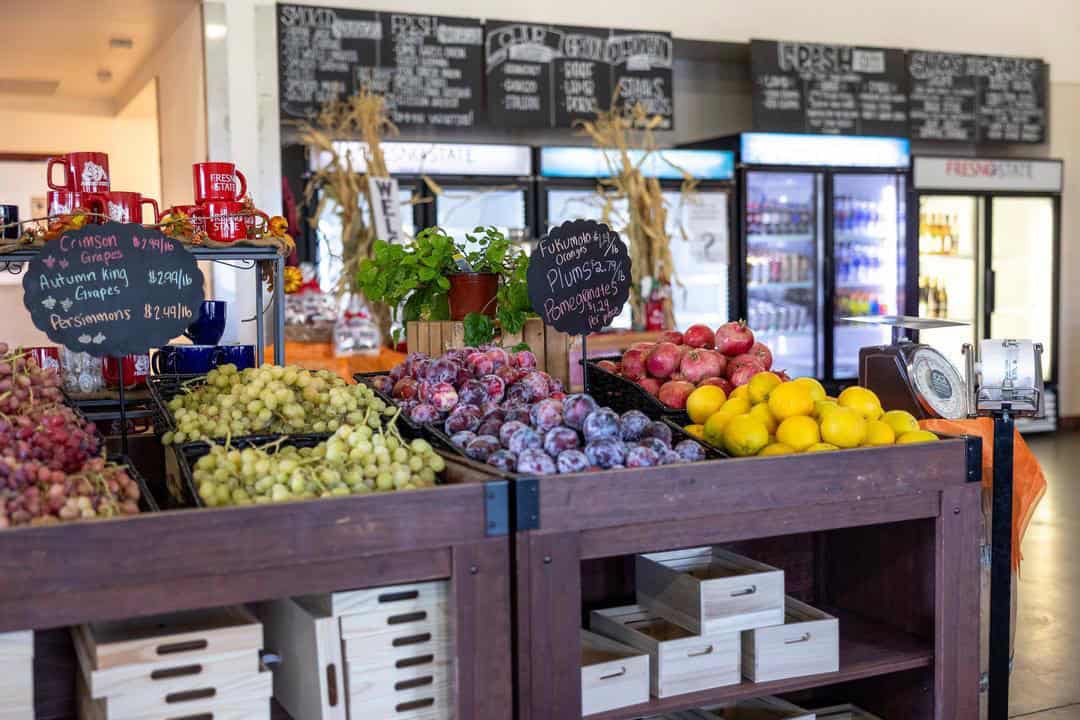 some of the produce sold at the Gibson Farm Market at Fresno State.