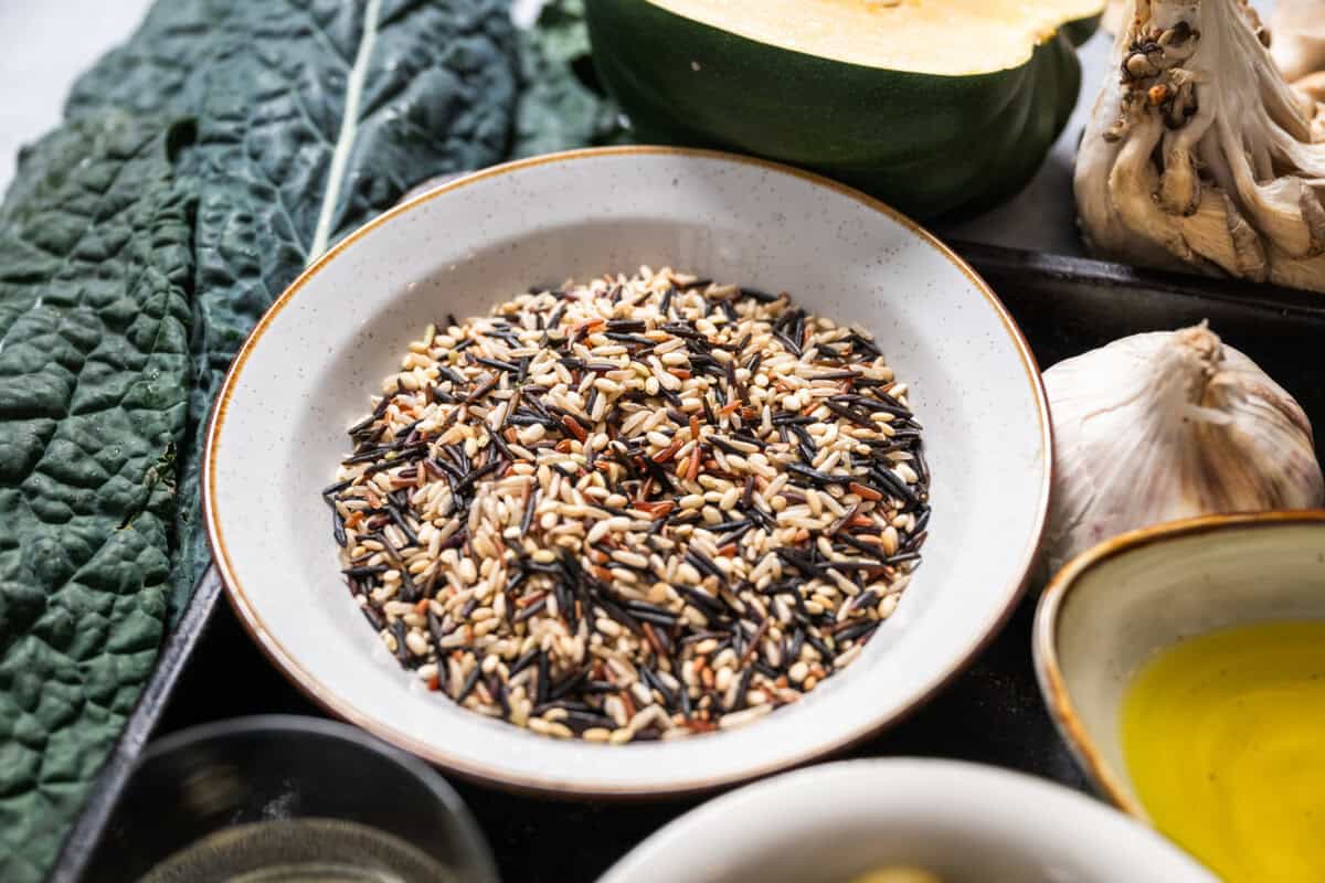 bowl of CA GROWN wild rice