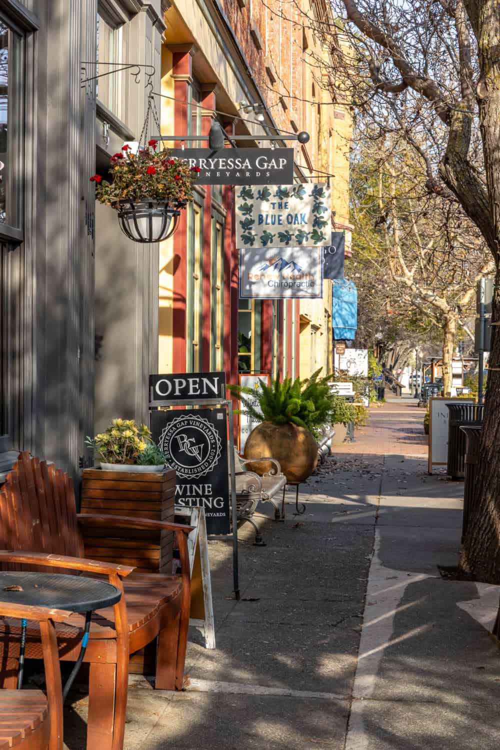 The entrance to Berryessa Gap Winery in downtown Winters