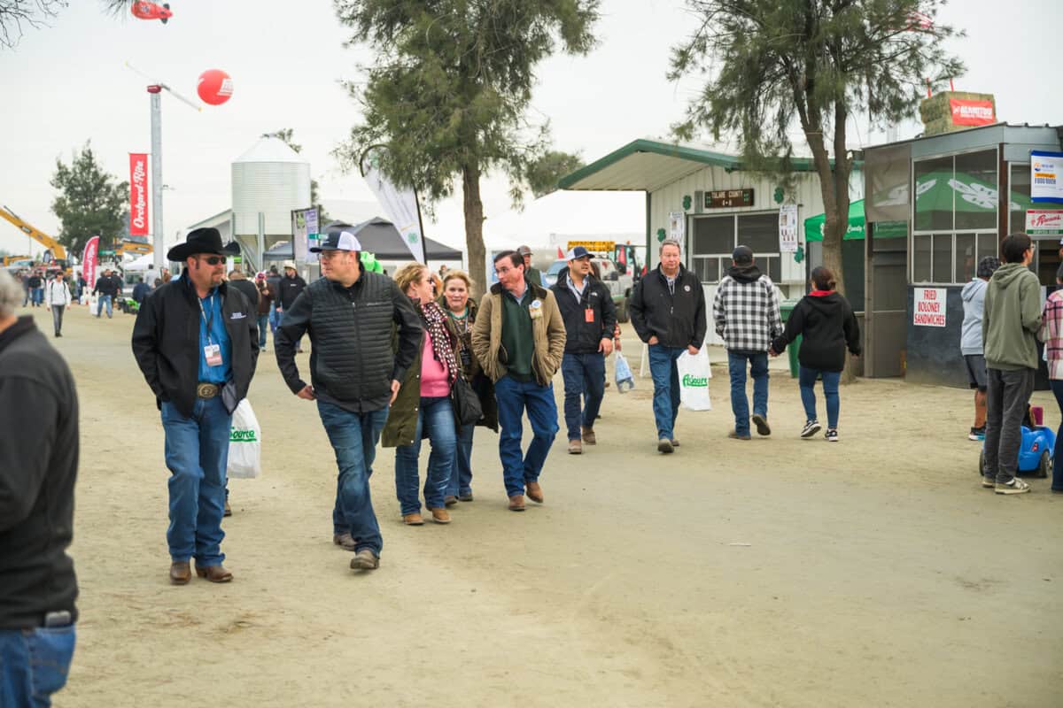 People walking through the World Ag Expo