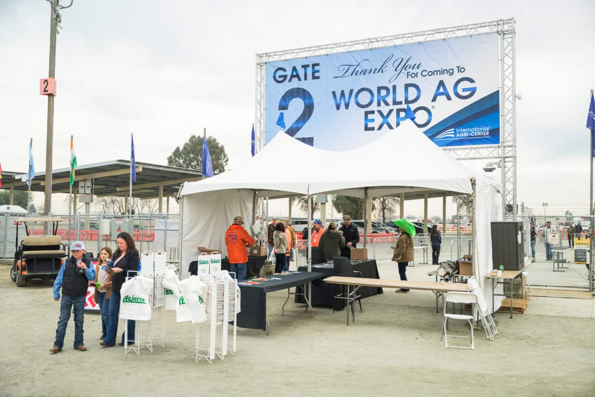 The entrance gates at World Ag Expo