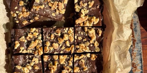 An Easy Dessert: No-Bake Raisin Almond Butter Brownie Bars