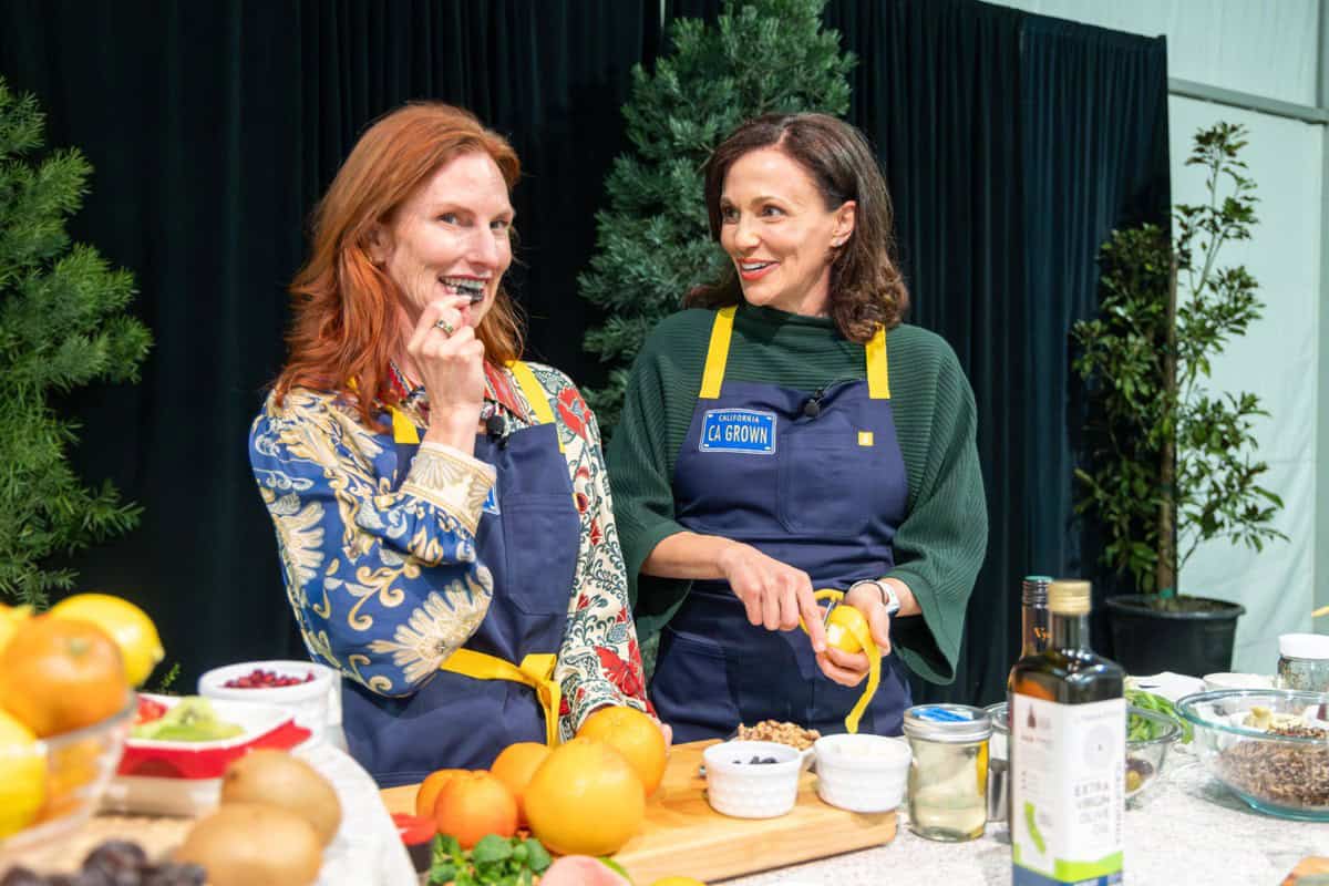 Aida and Alison demonstrating recipes at World Ag Expo