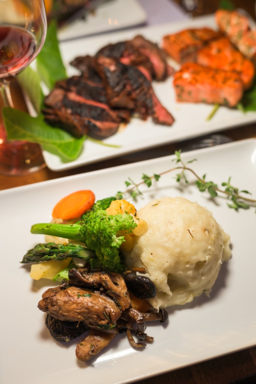 potatoes, mushrooms and vegetables at Paradise Pantry