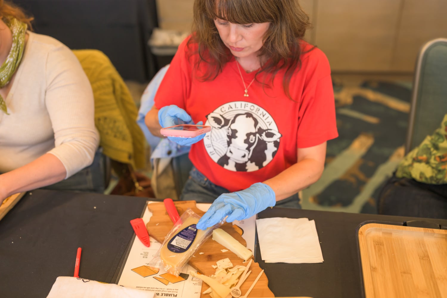 Becky Sue Wilberding making a cheese board with Real California Cheese