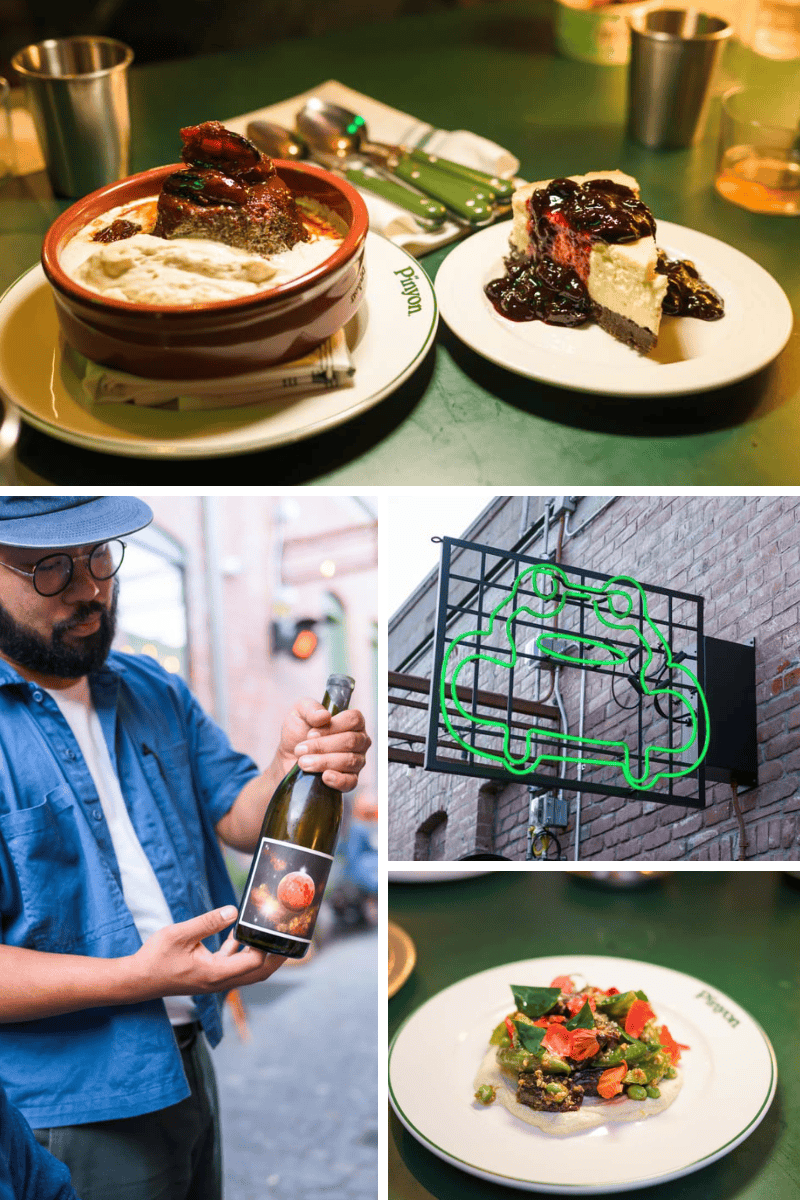 Collage of images from Pinyon restaurant.