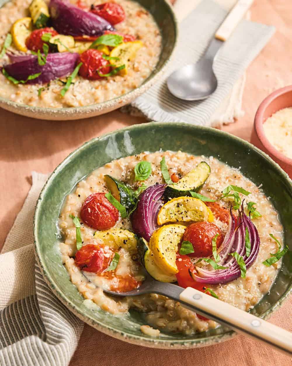A Veggie-Packed Recipe for Creamy Farrotto